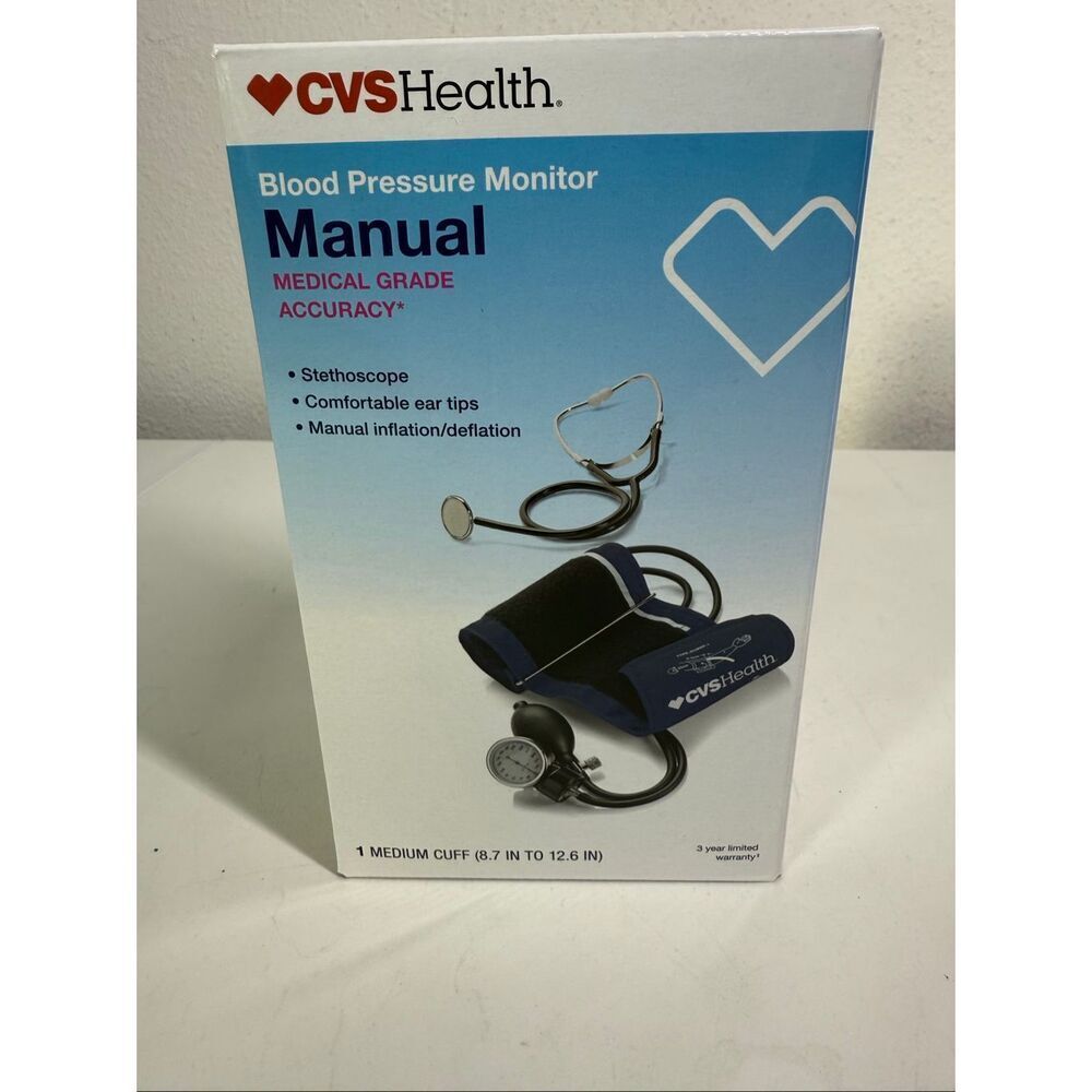 New CVS Health Manual Blood Pressure Monitor Kit